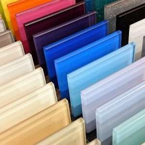glass splashback colour samples