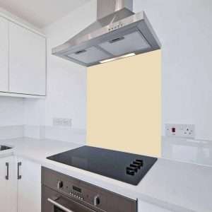 Cream Glass Kitchen Splashback
