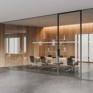 glass office partition walls