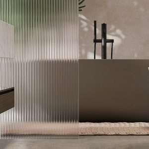 Reeded Fluted Glass Shower Screen