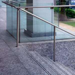 glass stair bannister