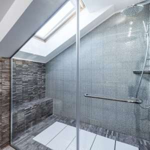 loft sloping ceiling showers