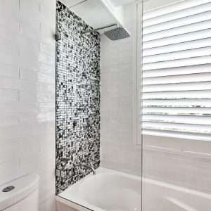 shower screen glass over bath