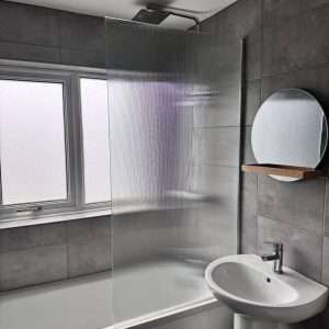 Fluted Shower Screen Chrome