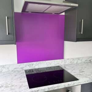 Purple Glass Splashback