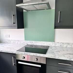 Green Glass Kitchen Splashback