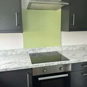 Lime Green Glass Splashback